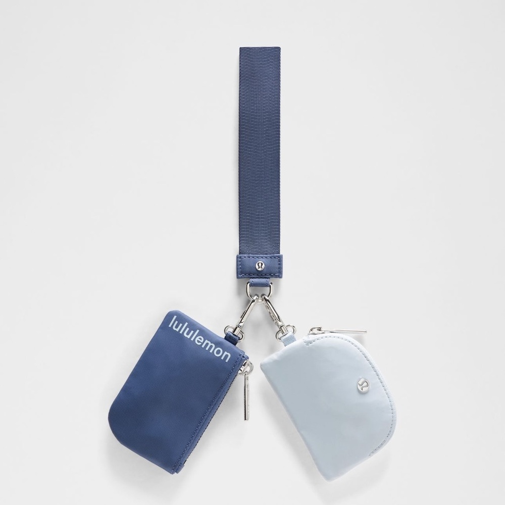 Lululemon Blue dual pouch keychain